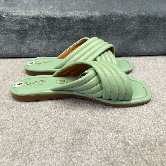 Seychelles Womens Word For Word Slide Sandals Green Size 8 NWOT - Picture 5 of 9